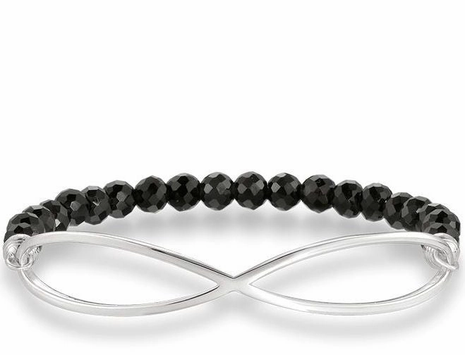 Thomas Sabo Bracelet Love Bridge Black Obsidian Silver 17.5cm