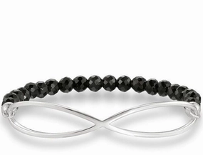 Thomas Sabo Bracelet Love Bridge Black Obsidian Silver 17.5cm