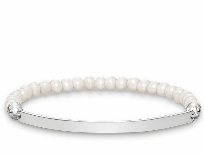 Thomas Sabo Bracelet Love Bridge Pearl Silver 17.5cm