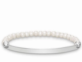 Thomas Sabo Bracelet Love Bridge Pearl Silver 17.5cm