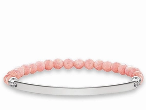 Thomas Sabo Bracelet Love Bridge Pink Bamboo Coral Silver 16cm