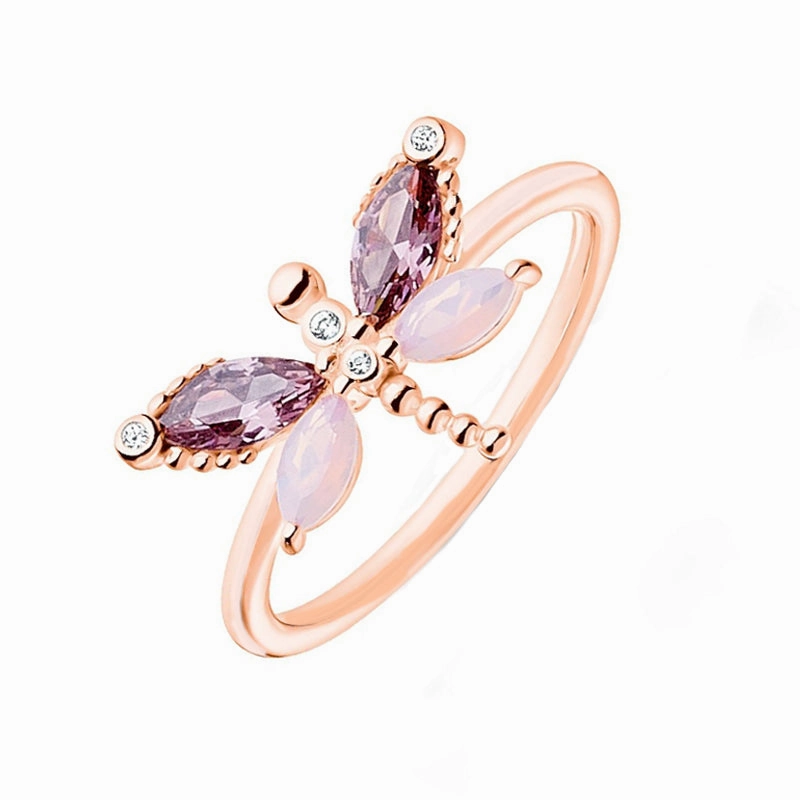 Thomas Sabo Charm Club Rose Gold Plated Dragonfly Ring D