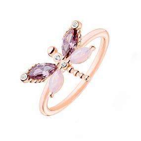 Thomas Sabo Charm Club Rose Gold Plated Dragonfly Ring D
