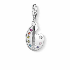 Thomas Sabo Charm Club Silver Zirconia Painters Palette Charm D