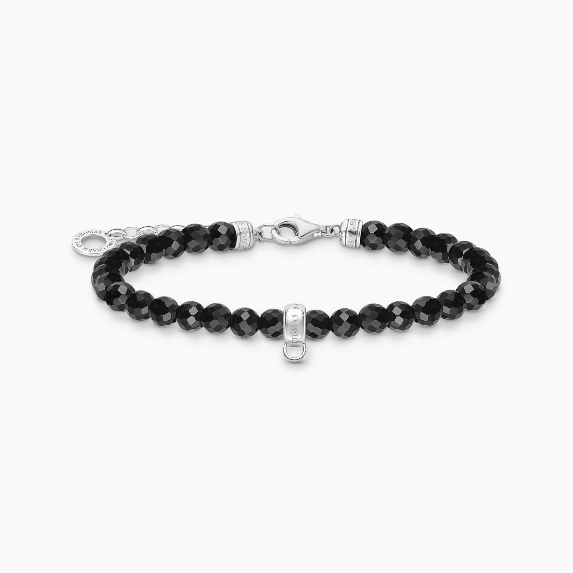 Thomas Sabo Charm Club Sterling Silver Black Onyx Charm Bracelet D