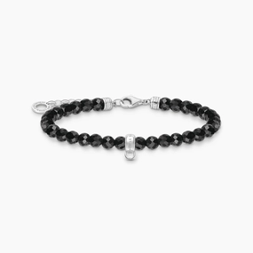 Thomas Sabo Charm Club Sterling Silver Black Onyx Charm Bracelet D