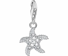Thomas Sabo Charm Club Sterling Silver Cubic Zirconia Starfish Charm