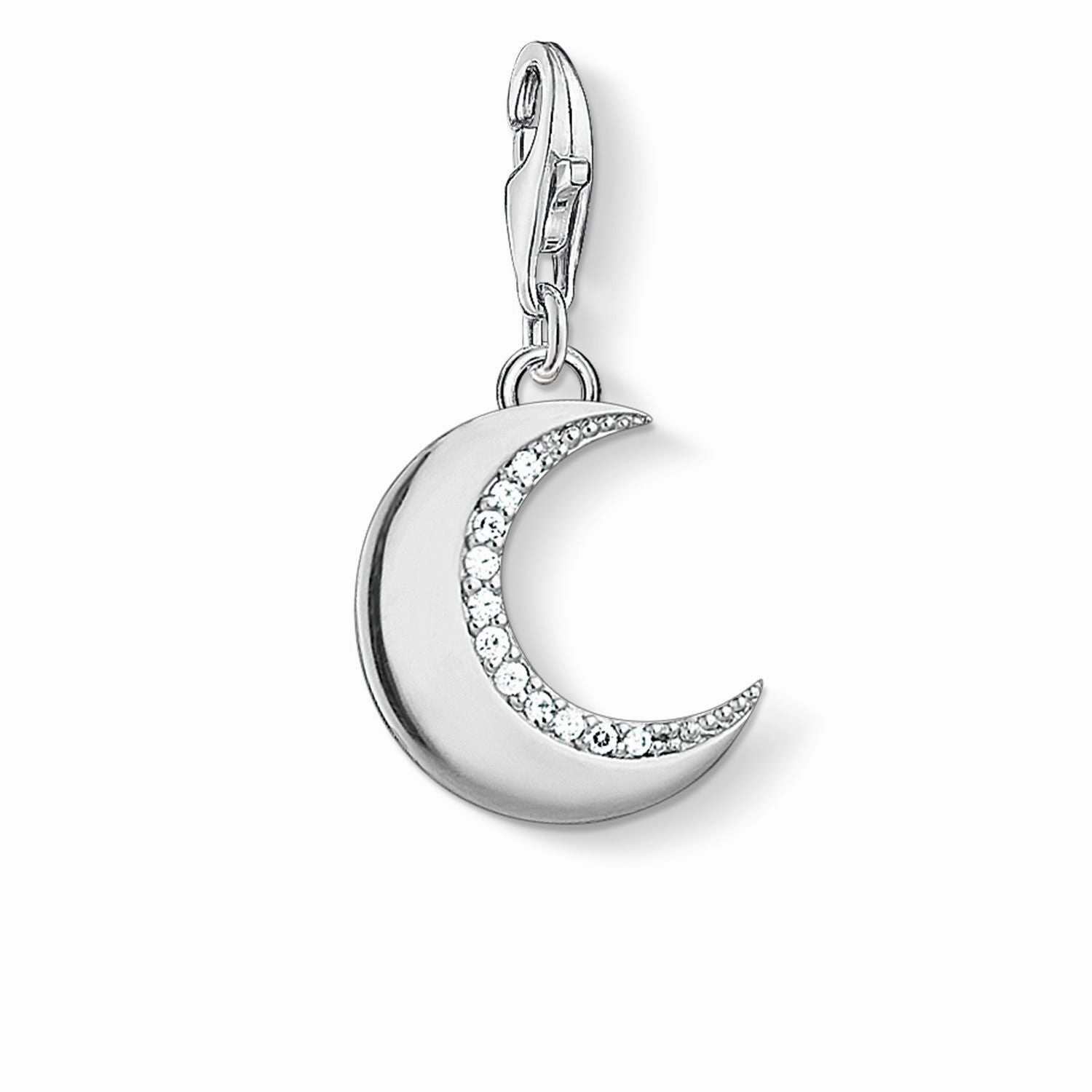 Thomas Sabo Charm Club Sterling Silver CZ Protective Moon Charm