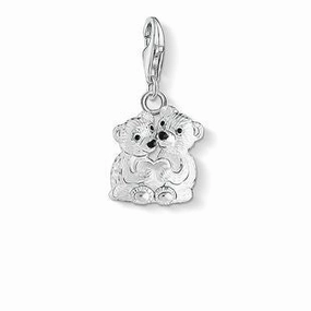 Thomas Sabo Charm Club Sterling Silver Enamel Bear Couple Charm D