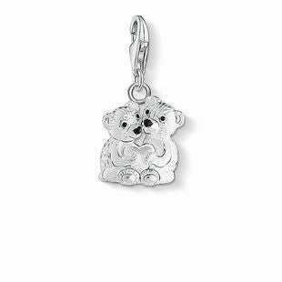 Thomas Sabo Charm Club Sterling Silver Enamel Bear Couple Charm D