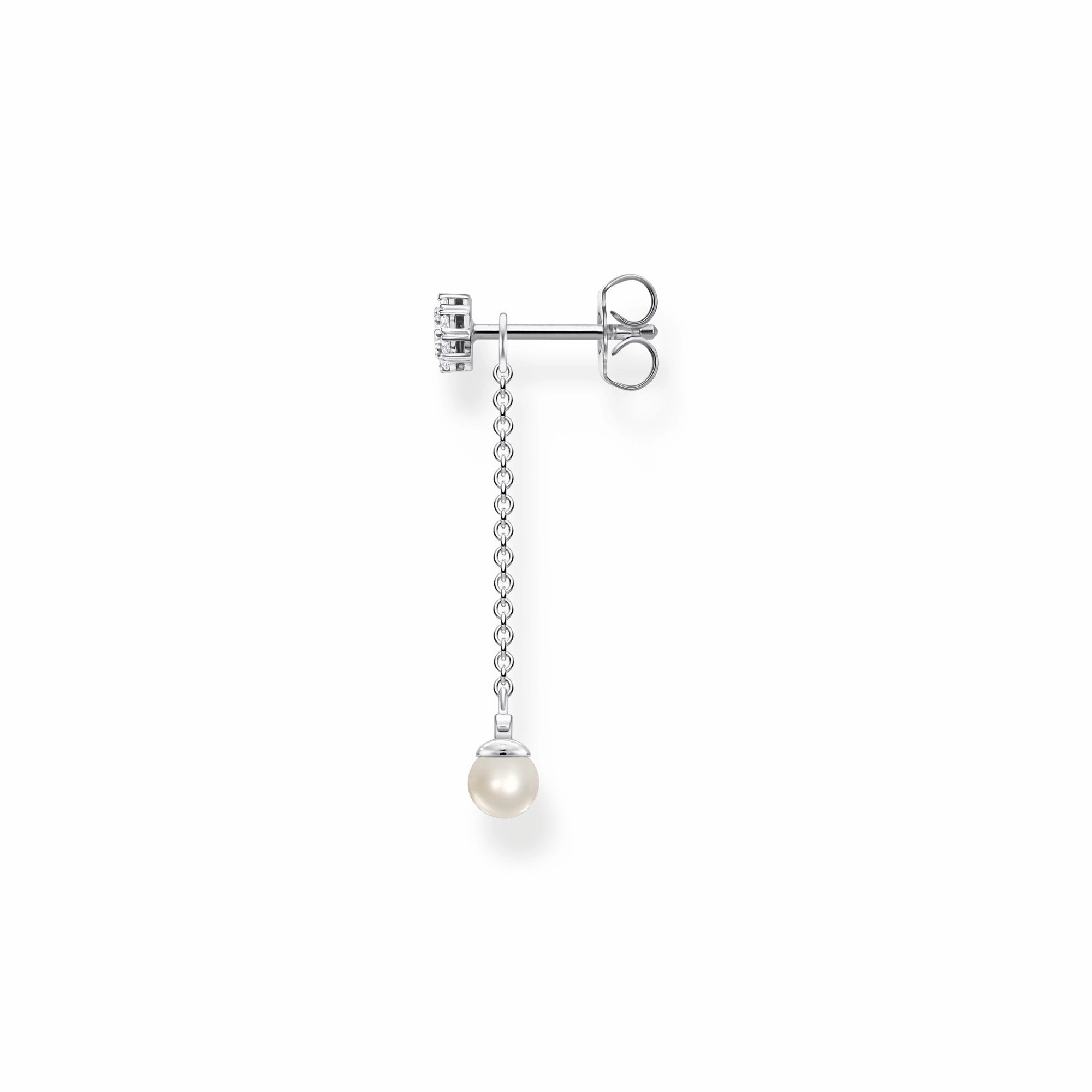 Thomas Sabo Charm Club Sterling Silver Pearls Pendant Long Earring D