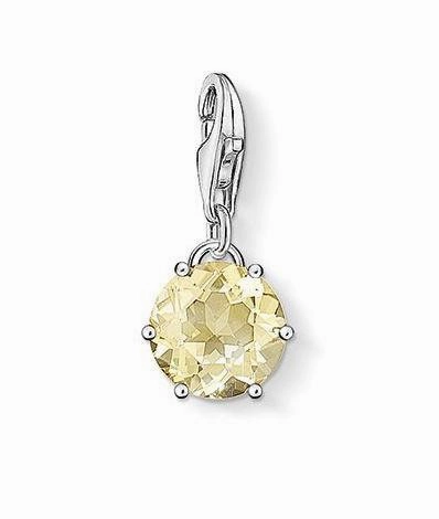 Thomas Sabo Charm Club Sterling Silver Quartz November Birthstone Charm