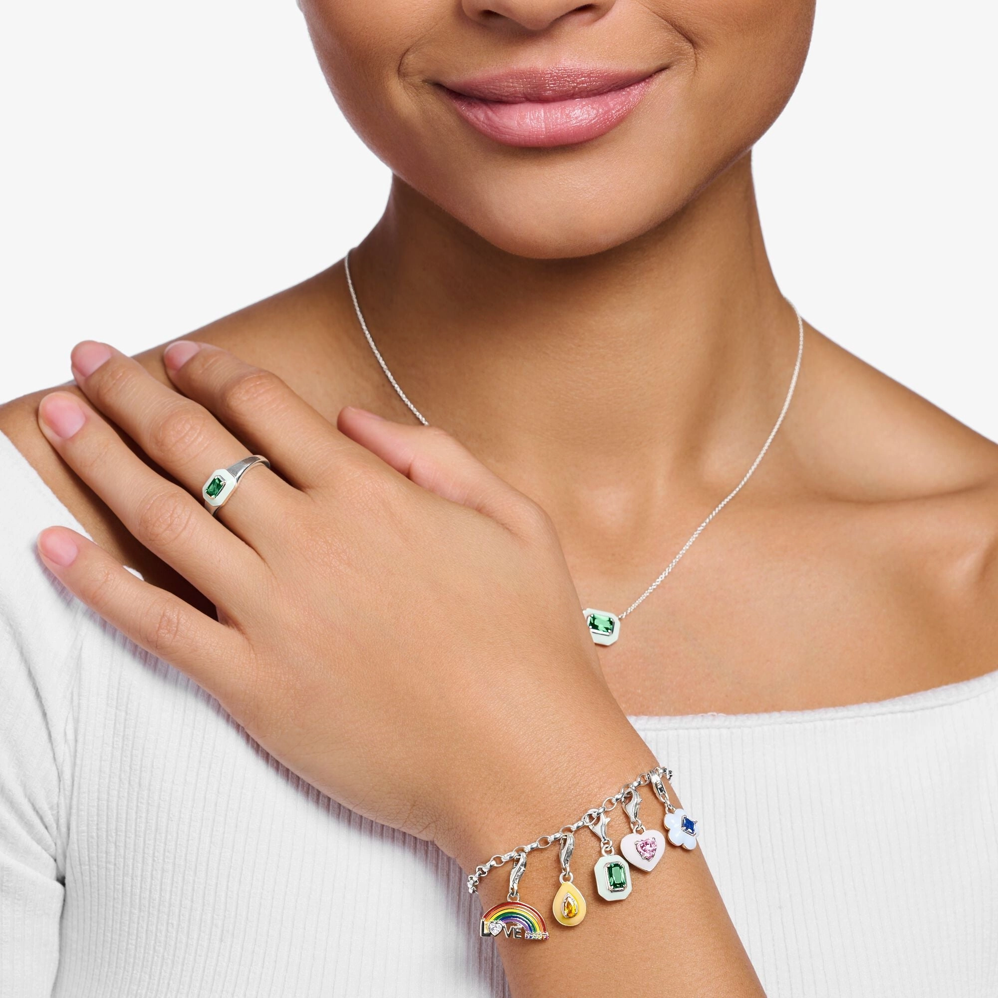 Thomas Sabo Charm Club Sterling Silver Rainbow Charm