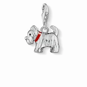 Thomas Sabo Charm Club Sterling Silver Red Enamel Dog Terrier Charm D