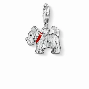 Thomas Sabo Charm Club Sterling Silver Red Enamel Dog Terrier Charm D
