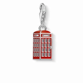 Thomas Sabo Charm Club Sterling Silver Red Phone Box Charm