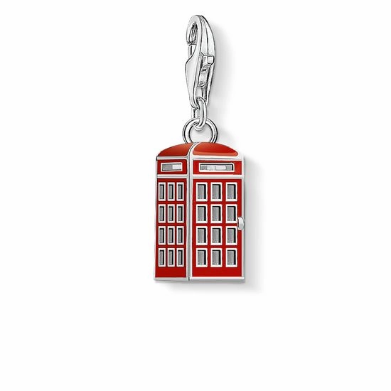 Thomas Sabo Charm Club Sterling Silver Red Phone Box Charm