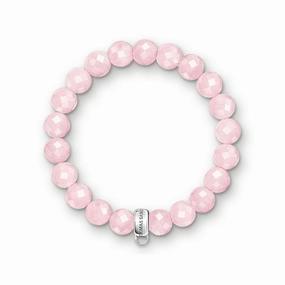 Thomas Sabo Charm Club Sterling Silver Rose Quartz Charm Bracelet