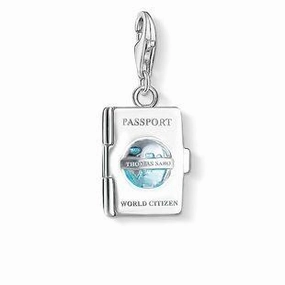 Thomas Sabo Charm Club Sterling Silver Turquoise Passport Charm