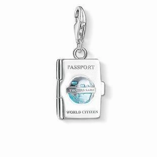 Thomas Sabo Charm Club Sterling Silver Turquoise Passport Charm