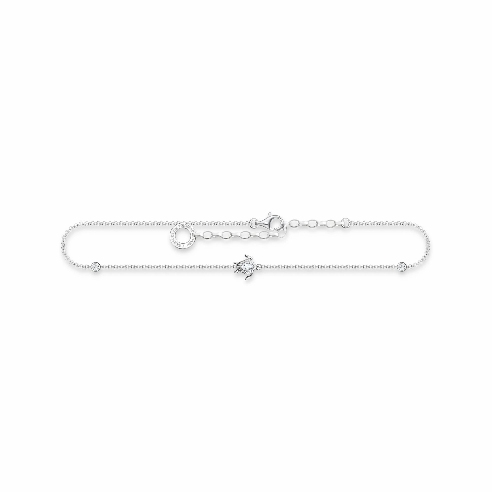 Thomas Sabo Charm Club Sterling Silver Turtle Anklet