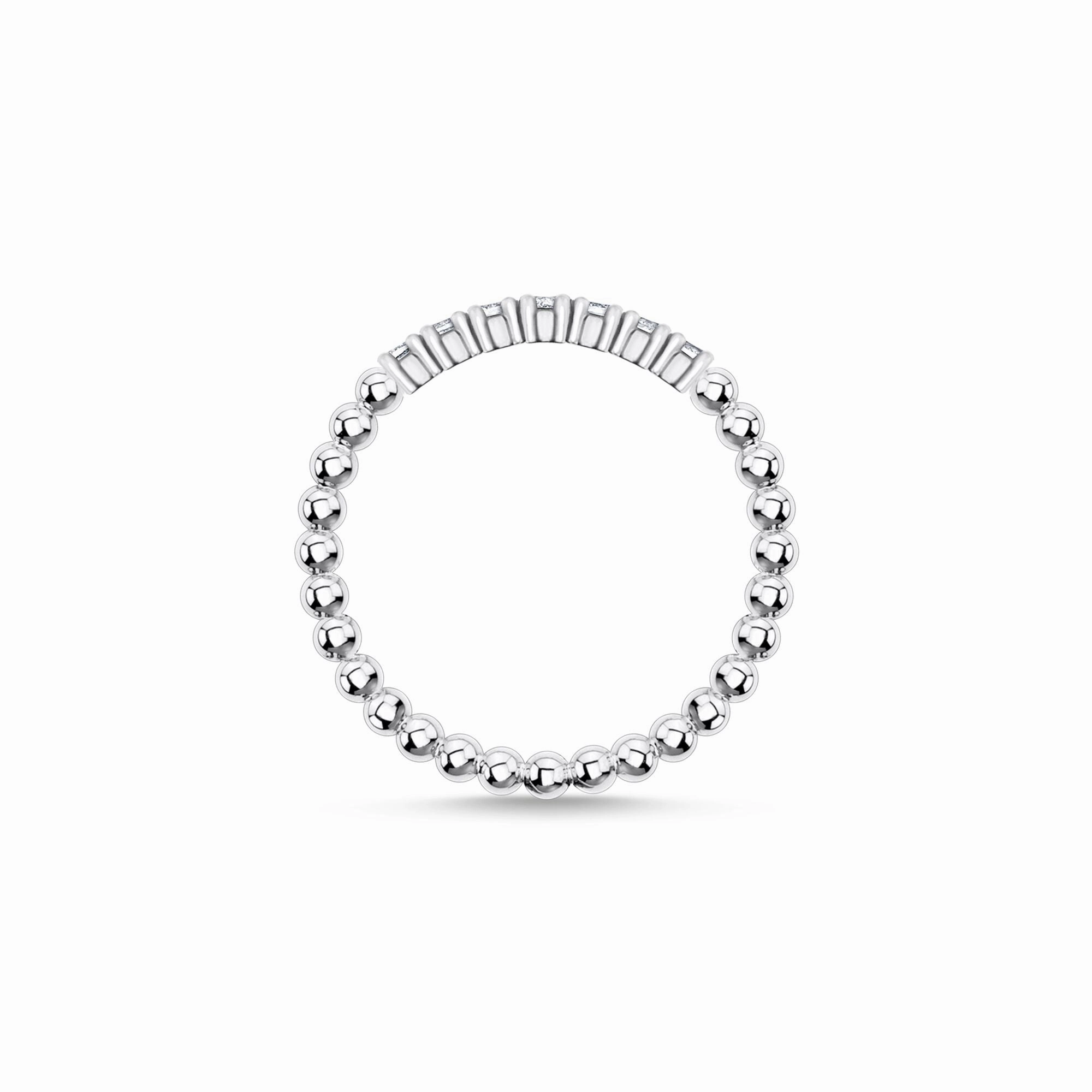 Thomas Sabo Charm Club Sterling Silver White CZ Dots Ring