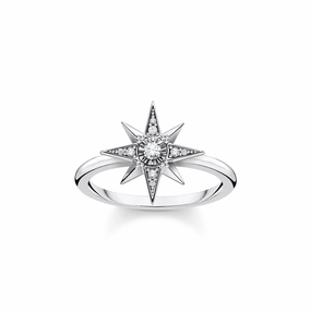 Thomas Sabo Charm Club Sterling Silver White CZ Star Ring D