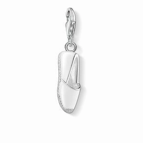 Thomas Sabo Charm Club Sterling Silver White Enamel Espadrille Charm D