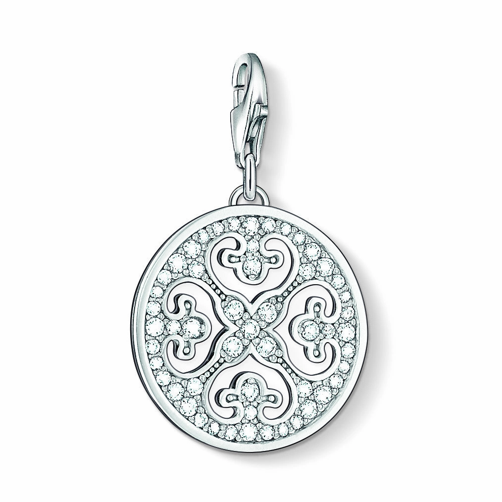 Thomas Sabo Charm Club Sterling Silver White Zircconia Ornament Charm