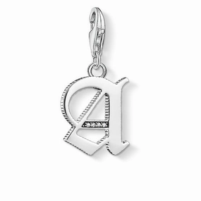 Thomas Sabo Charm Club Sterling Silver White Zirconia Letter A Charm D