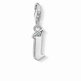 Thomas Sabo Charm Club Sterling Silver White Zirconia Letter I Charm D