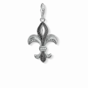 Thomas Sabo Charm Club Sterling Silver Zirconia Fleur De Lis Pendant
