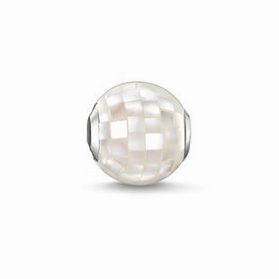 Thomas Sabo Charm Karma Beads Sterling Silver White Mother Of Pearl Charm