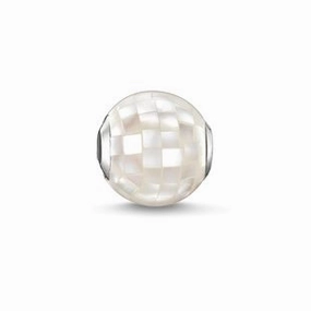 Thomas Sabo Charm Karma Beads Sterling Silver White Mother Of Pearl Charm
