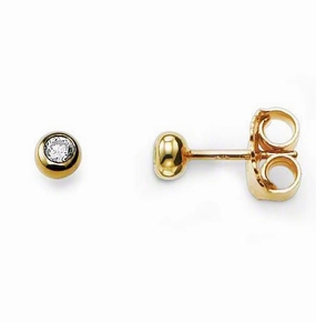 Thomas Sabo Earrings Glam & Soul White Zirconia Yellow Gold