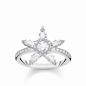 Thomas Sabo Glam & Soul Sterling Silver CZ Large Magic Stars Ring D