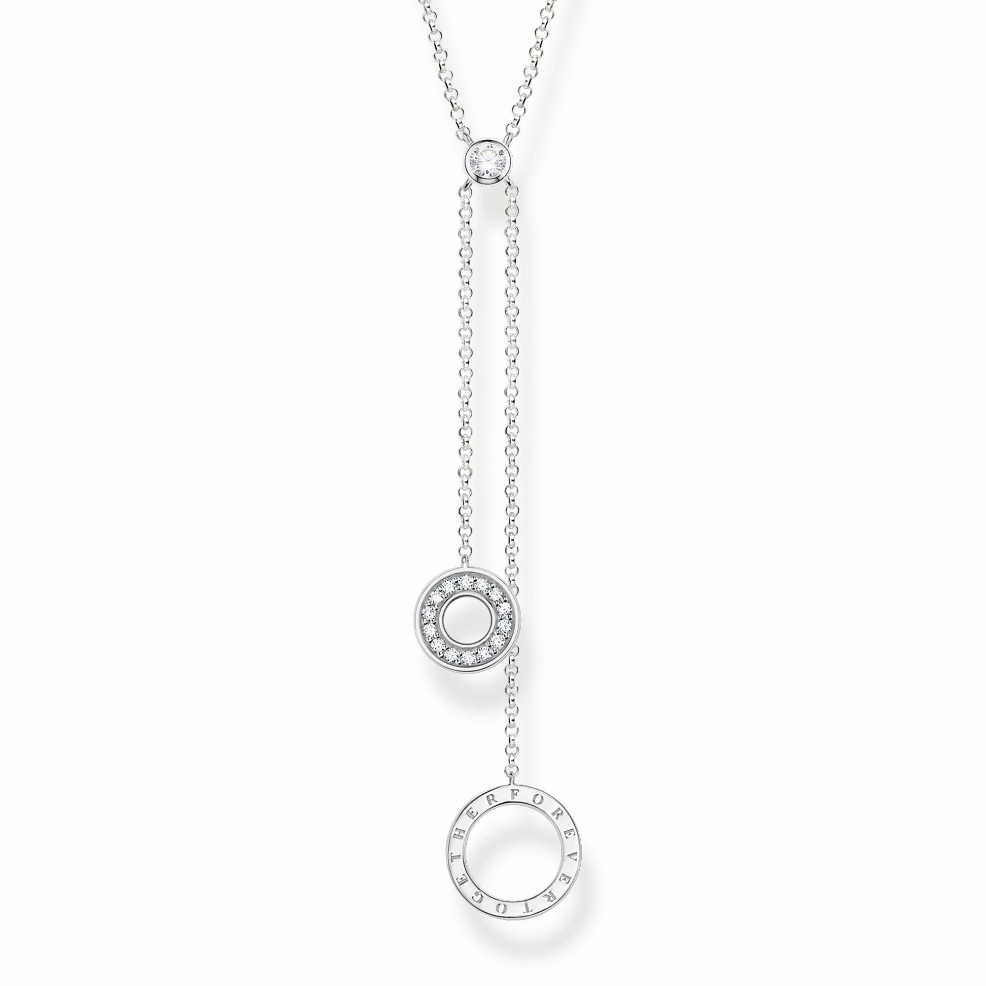 Thomas Sabo Glam & Soul Sterling Silver CZ Together Forever Drop Necklace