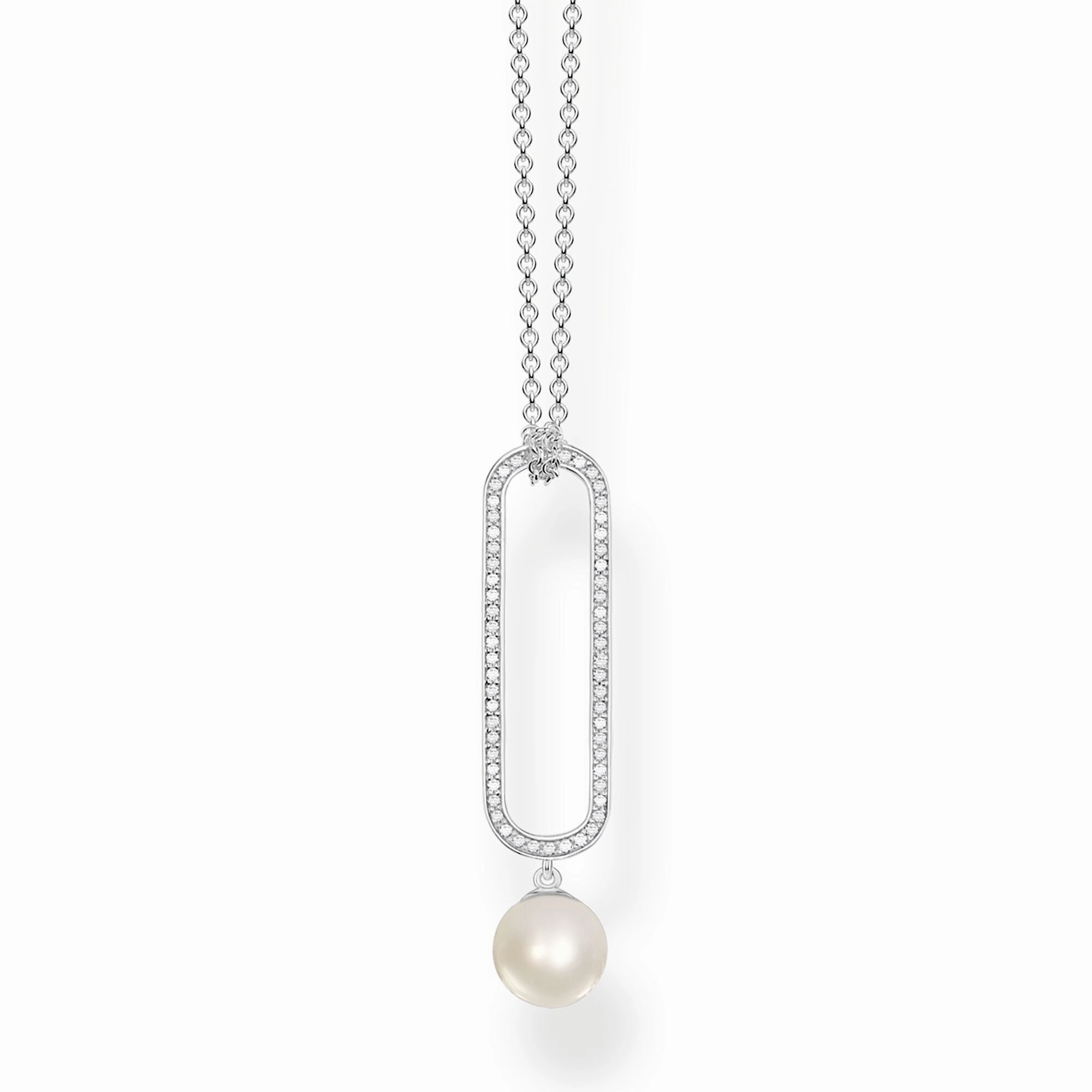 Thomas Sabo Glam & Soul Sterling Silver Freshwater Pearl CZ Necklace