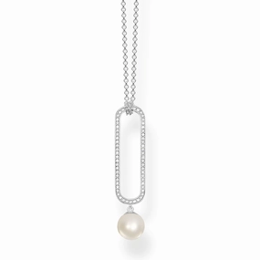 Thomas Sabo Glam & Soul Sterling Silver Freshwater Pearl CZ Necklace
