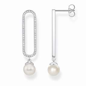 Thomas Sabo Glam & Soul Sterling Silver Freshwater Pearl Drop Earrings