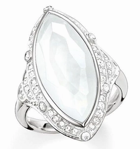 Thomas Sabo Glam & Soul Sterling Silver Quartz Purity Of Lotus Ring D