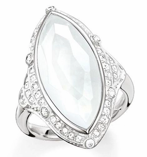 Thomas Sabo Glam & Soul Sterling Silver Quartz Purity Of Lotus Ring D