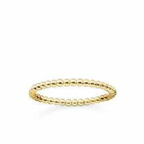 Thomas Sabo Glam & Soul Yellow Gold Plated Sterling Silver Dots Ring