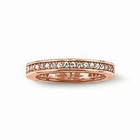 Thomas Sabo Glam And Soul Rose Gold White Zirconia Classic Eternity Ring D