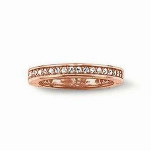 Thomas Sabo Glam And Soul Rose Gold White Zirconia Classic Eternity Ring D