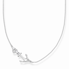 Thomas Sabo Glam And Soul Sterling Silver Anchor With Heart Necklace