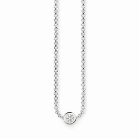 Thomas Sabo Glam And Soul Sterling Silver Diamond Sparkling Circles Necklace