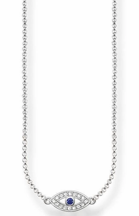 Thomas Sabo Glam And Soul Sterling Silver Nazars Eye Necklace 42cm D