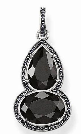 Thomas Sabo Glam And Soul Sterling Silver Onyx Black Zirconia Maharani Pendant D