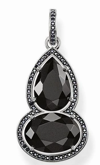 Thomas Sabo Glam And Soul Sterling Silver Onyx Black Zirconia Maharani Pendant D